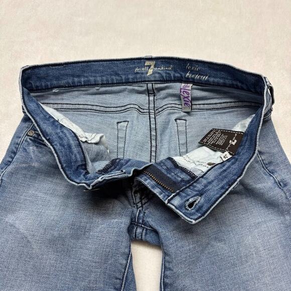 7 For All Mankind VTG Y2K Lexie Jeans Low Rise Bootcut Distressed Size 26P - Picture 5 of 13